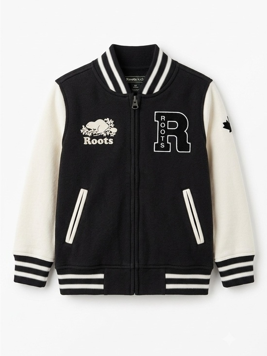 Roots Other - NWT Roots Kids 2.0 Awards Varsity Jacket | Black & White | Size 5T